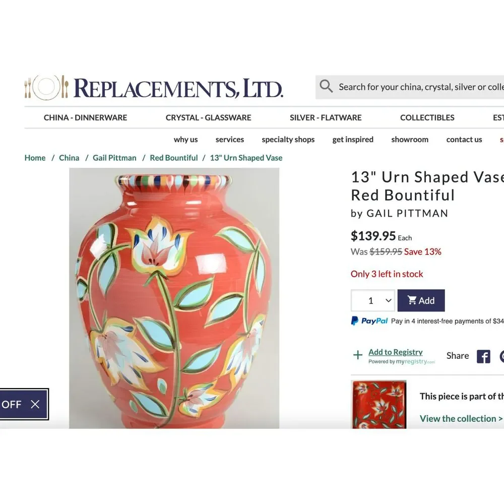 Gail Pittman Red Bountiful Vase, Southern Living at Home 13